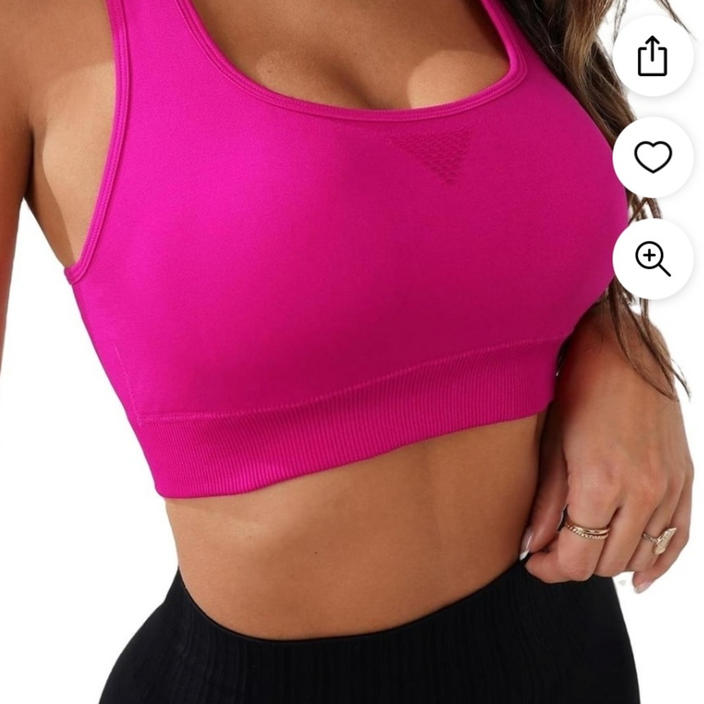 Sports Bra High Impact Racerback Padded Push up Breathable Size Small NWT